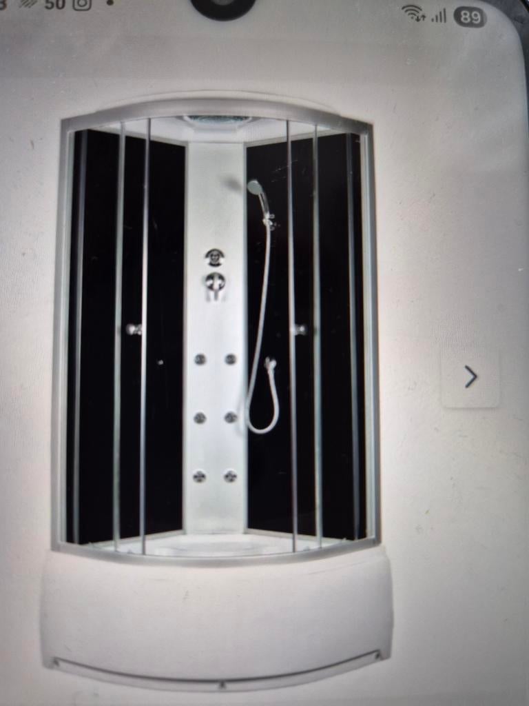 Complete Douchecabine met Douchebak en Glazen Panelen, Ophalen, Gebruikt, Douche