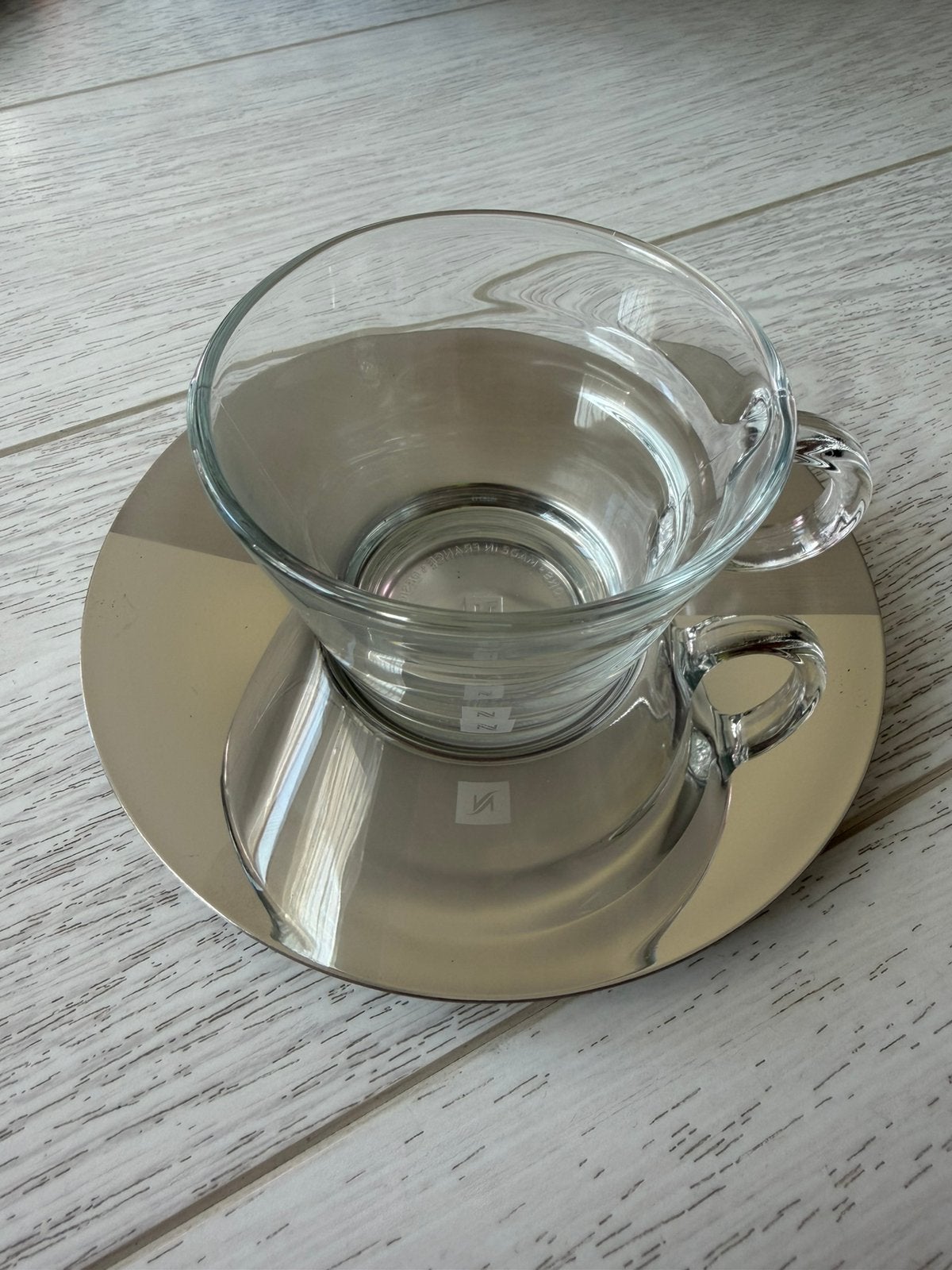 Nespresso kop en schotel, Nieuw, Ophalen of Verzenden, Glas, Overige stijlen