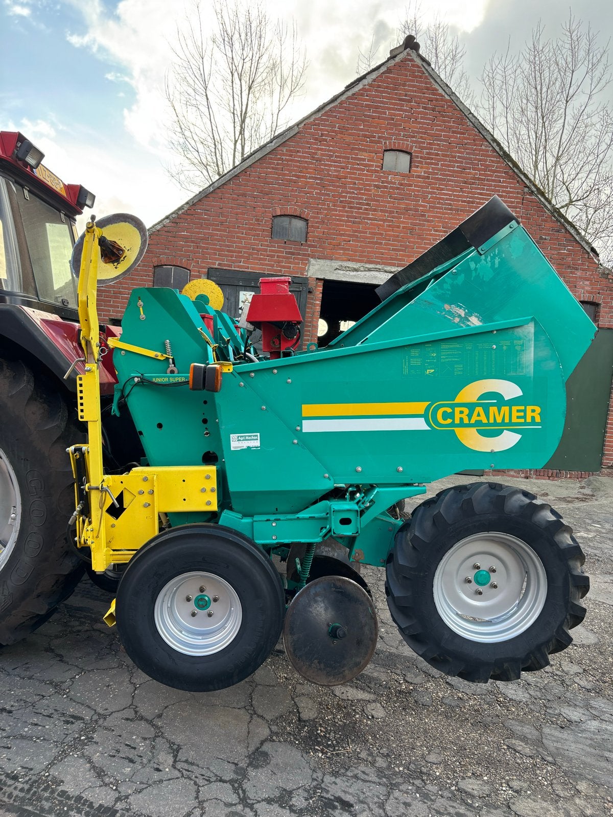 Cramer 4-rijer pootmachine met hydraulische kipbunker, Zakelijke goederen, Ophalen of Verzenden, Akkerbouw, Zaaien, Planten of Poten