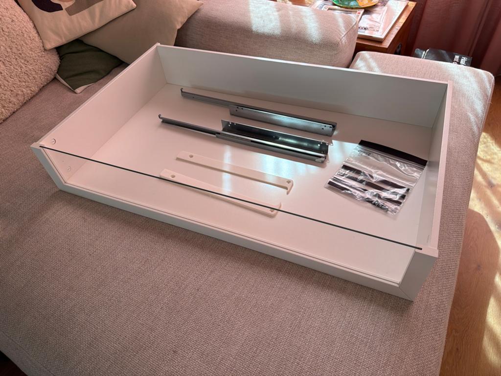 IKEA KOMPLEMENT lade wit met glas voor PAX kast 100cm, Ophalen, Gebruikt, 50 tot 100 cm, Glas