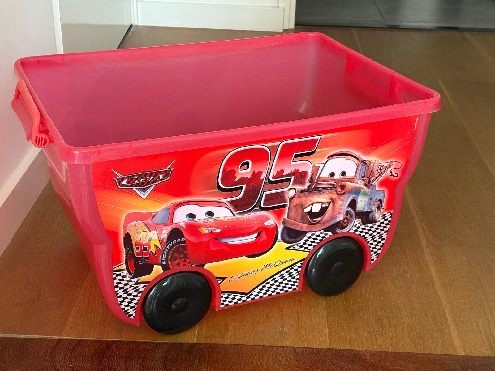 Cars Speelgoedkrat op wielen - 40x55 cm, Ophalen, Gebruikt, Jongen of Meisje