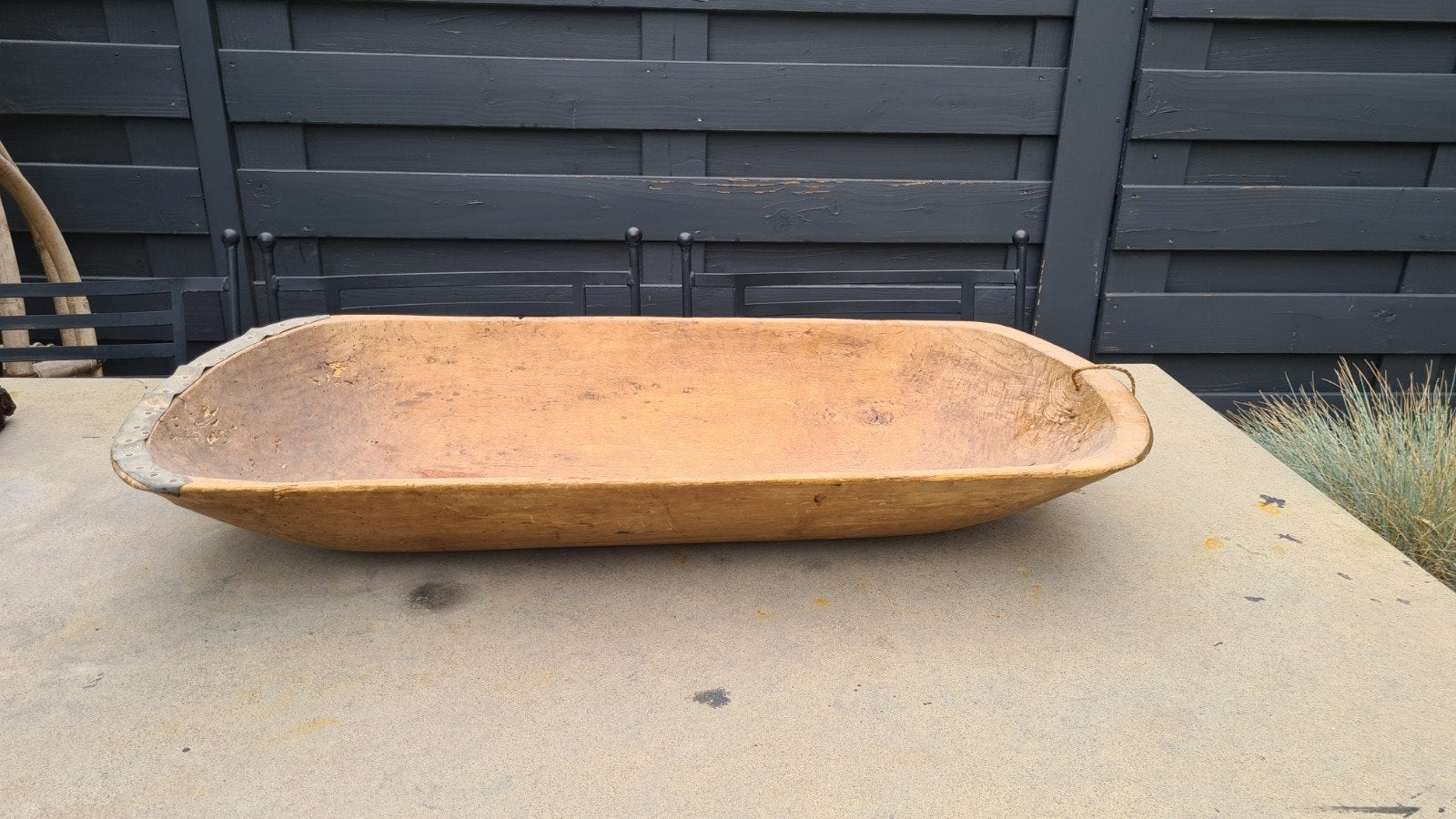 Oude houten trog - 97cm lang, 42,5cm breed, Ophalen