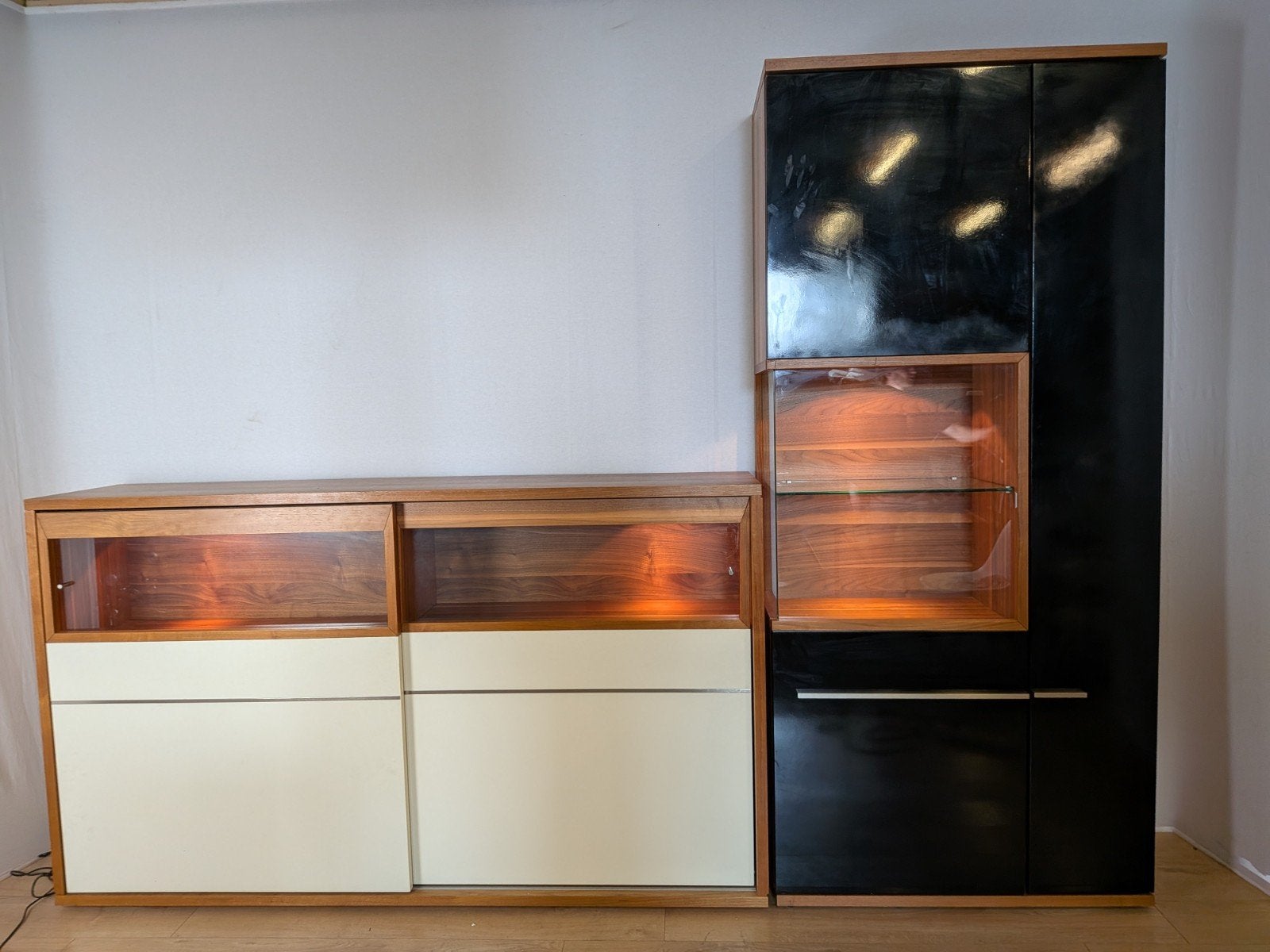 Musterring Design Wandmeubel | Vitrinekast + Dressoir