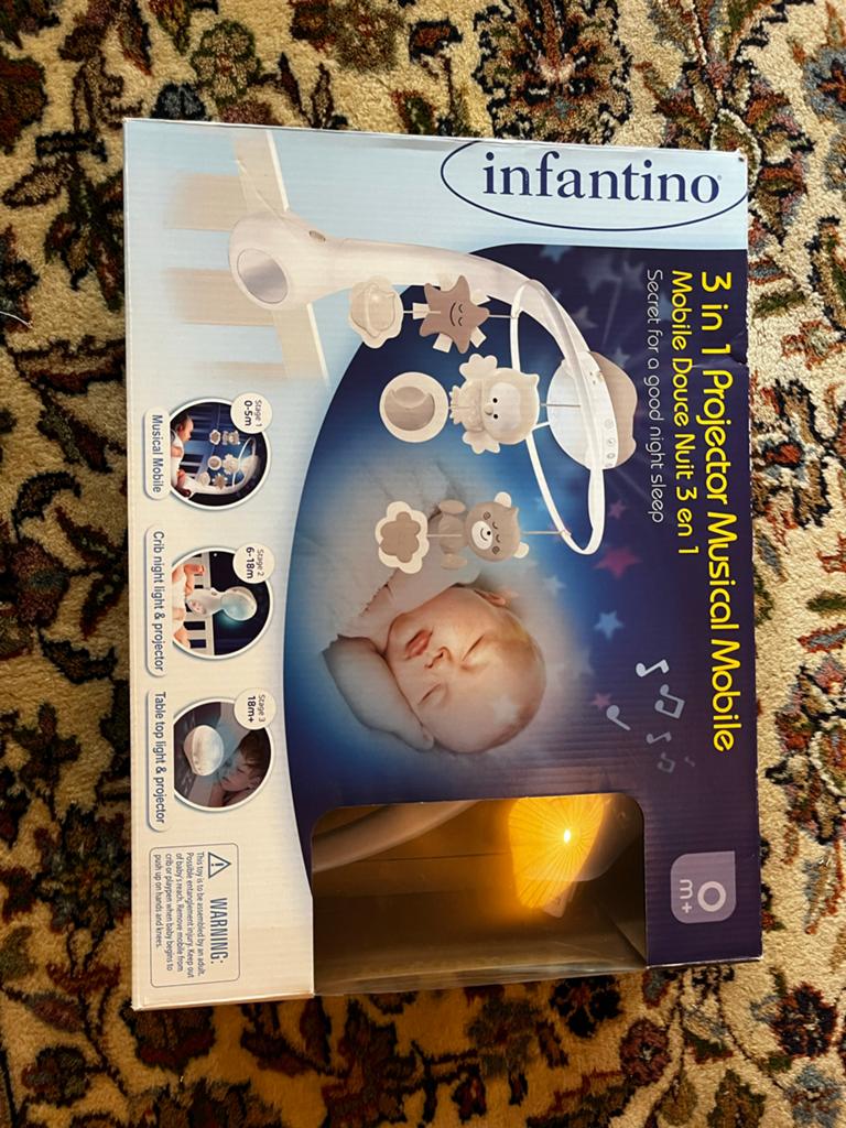 Infantino 3-in-1 Projector Muziekmobiel (vanavond ophalen), Ophalen of Verzenden, Zo goed als nieuw, Mobiel, Met licht