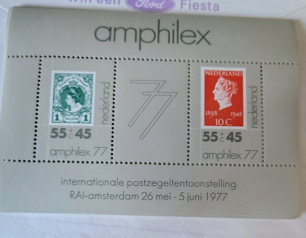 postzegel 10 vel van amphilex 1977, Ophalen of Verzenden