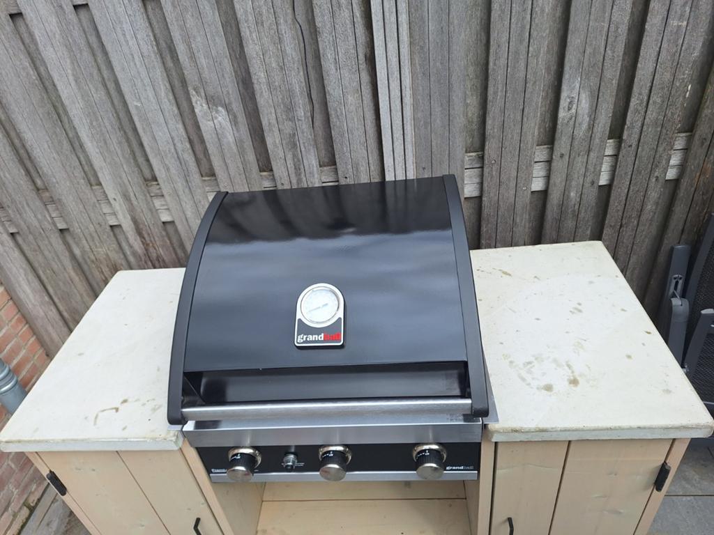 Grandhall inbouw ɓbq met keuken, Tuin en Terras, Buitenkeukens, Gebruikt, Ophalen of Verzenden, Gas, Inbouw