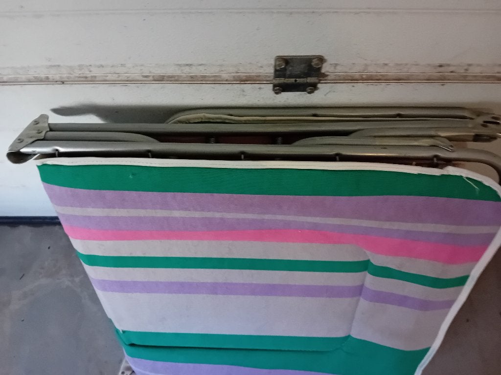 Vintage stretcher, Tuin en Terras, Ophalen, Gebruikt, Metaal, Inklapbaar