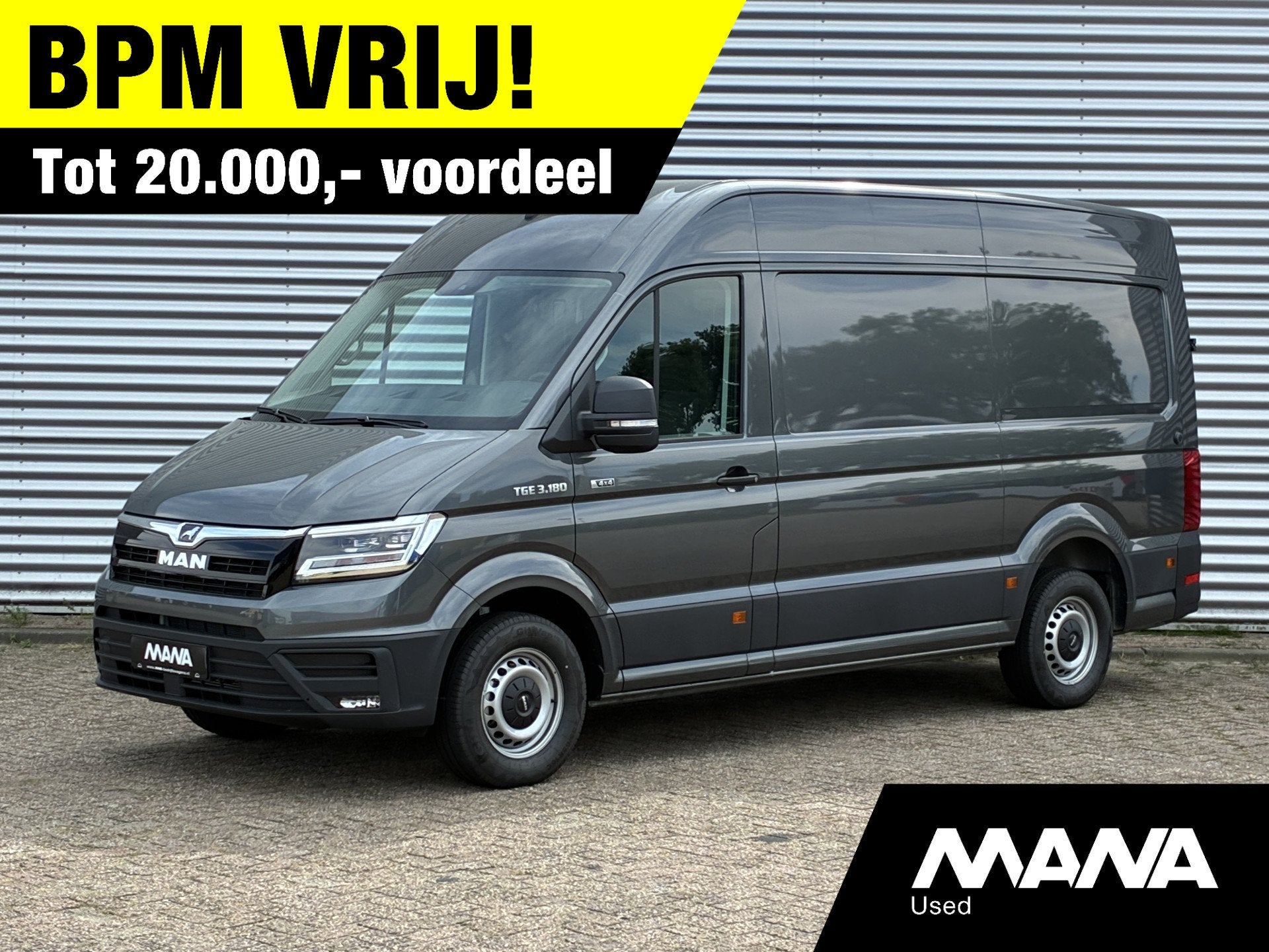 MAN TGE 35 2.0 3.180 L3H3 4x4 Automaat LED ClimateControl Cr, Auto's, Automaat, Stof, Gebruikt, Euro 6