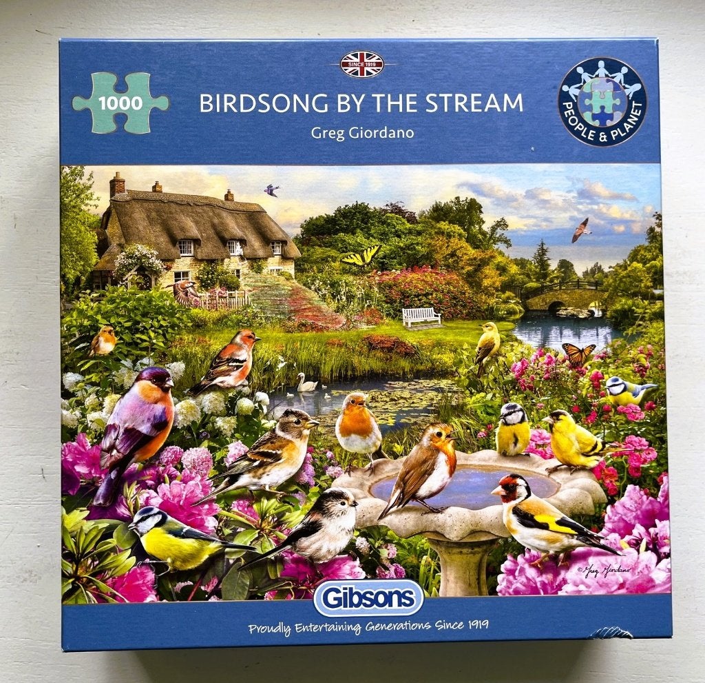 Gibsons Puzzel 1000 - Birdsong by the Stream, Ophalen of Verzenden, 500 t/m 1500 stukjes, Zo goed als nieuw, Legpuzzel