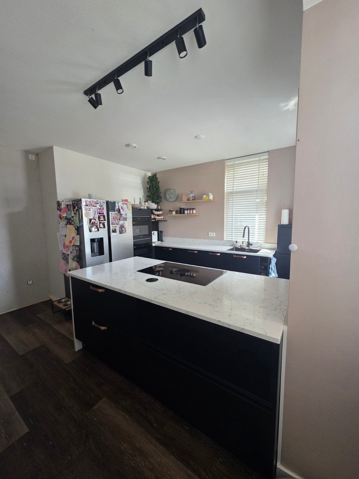 complete keuken met Bora X Pure & composiet werkblad, Ophalen, Zwart, Overige typen, Zo goed als nieuw