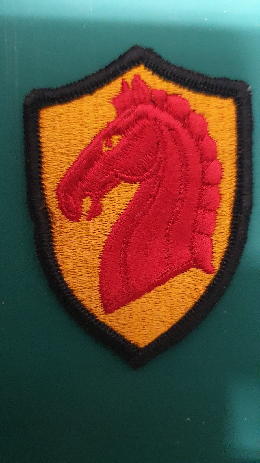 US Army patch 107 Cavalry Regiment, Ophalen of Verzenden, Landmacht, Amerika, Embleem of Badge