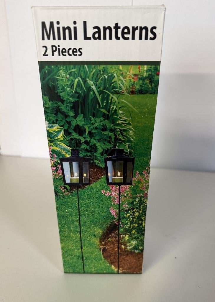 Minilantaarns 2 stuks Adv# Lamp-2, Ophalen, 50 tot 75 cm, Zwart, Nieuw