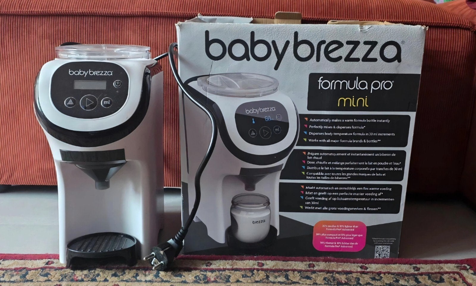 Baby Brezza Formula Pro Mini Flessenmaker, Ophalen of Verzenden, Zo goed als nieuw, Flessen- of potjesverwarmer