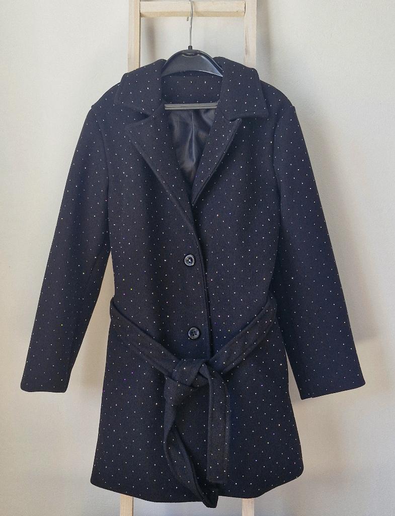 Zwarte blazer / trenchcoat met diamantjes, Kleding | Dames, Jassen | Zomer, Zwart, Hippe Beebjes, Nieuw, Ophalen of Verzenden