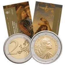 2 Euro San Marino 2019 in BU Blister - Leonardo da Vinci, Postzegels en Munten, Verzenden, San Marino, 2 euro, Losse munt