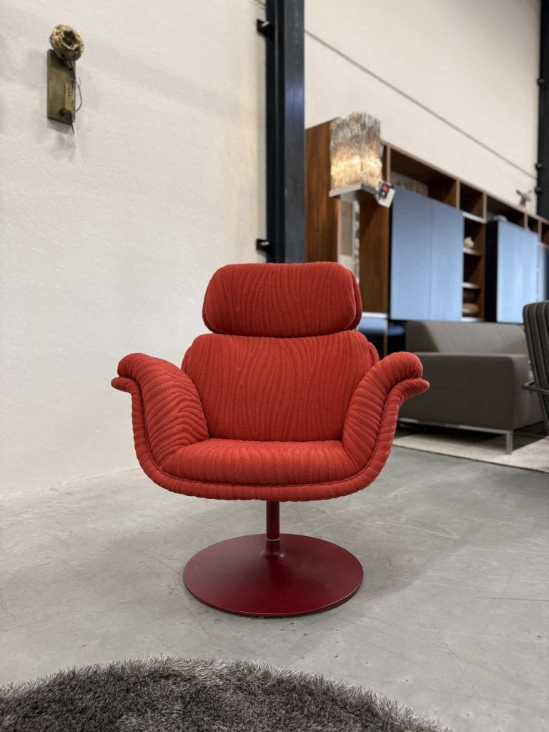 Nieuw Artifort Tulip Draaifauteuil F550 Design stoel rood, Nieuw, 75 tot 100 cm, Ophalen of Verzenden, Stof