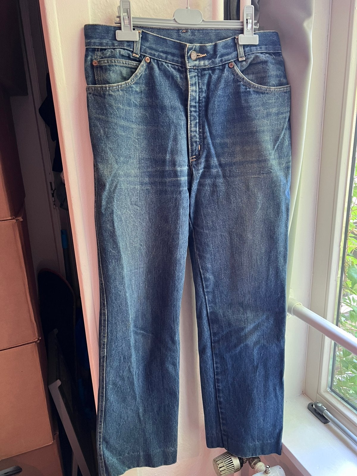 Benetton 80s denim washed jeans - Maat W31 L30/31, Kleding | Heren, Ophalen of Verzenden, Zo goed als nieuw, Blauw, W32 (confectie 46) of kleiner