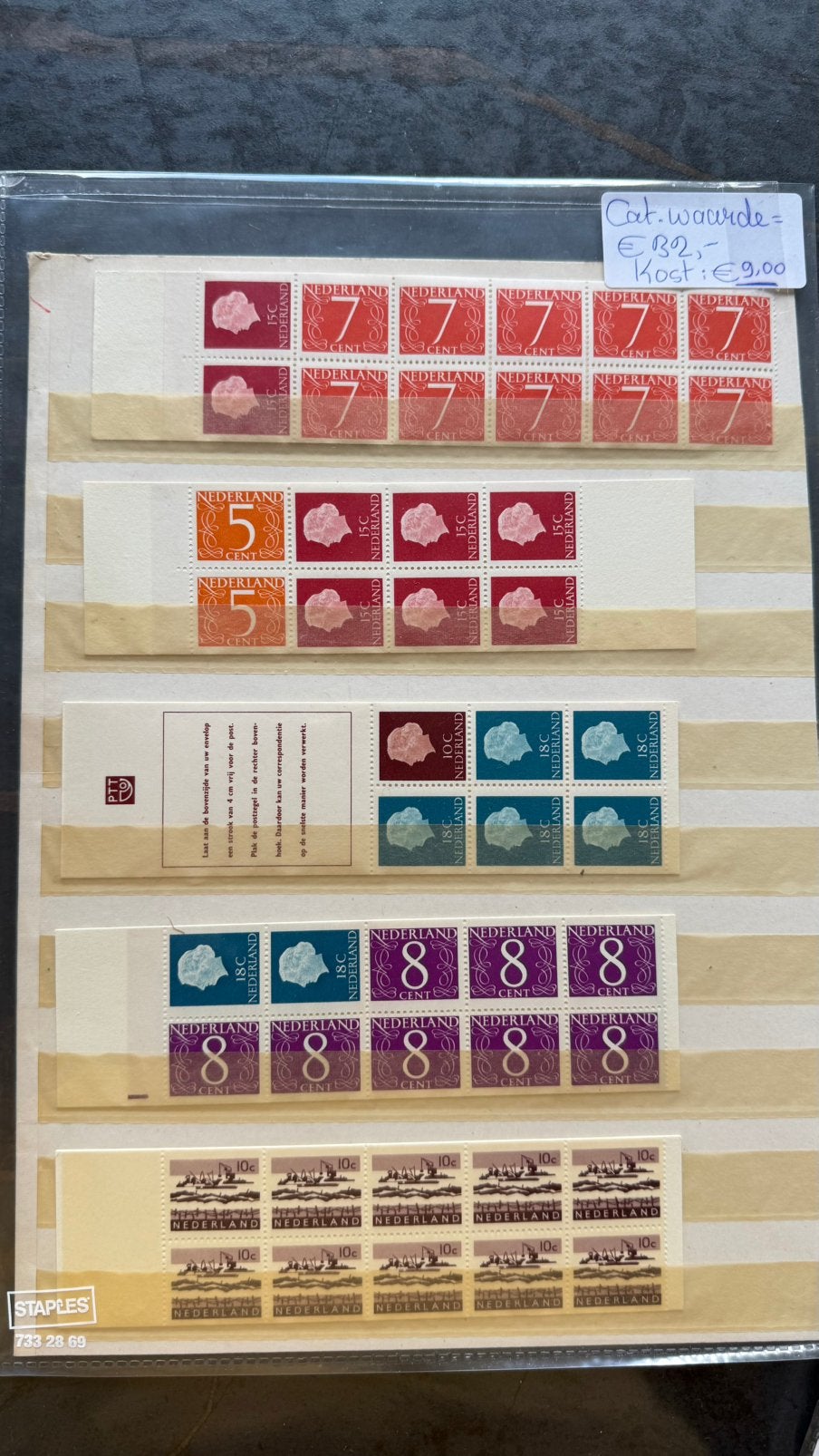 5 postfrisse oude postzegelboekjes, Verzenden, Na 1940, Postfris