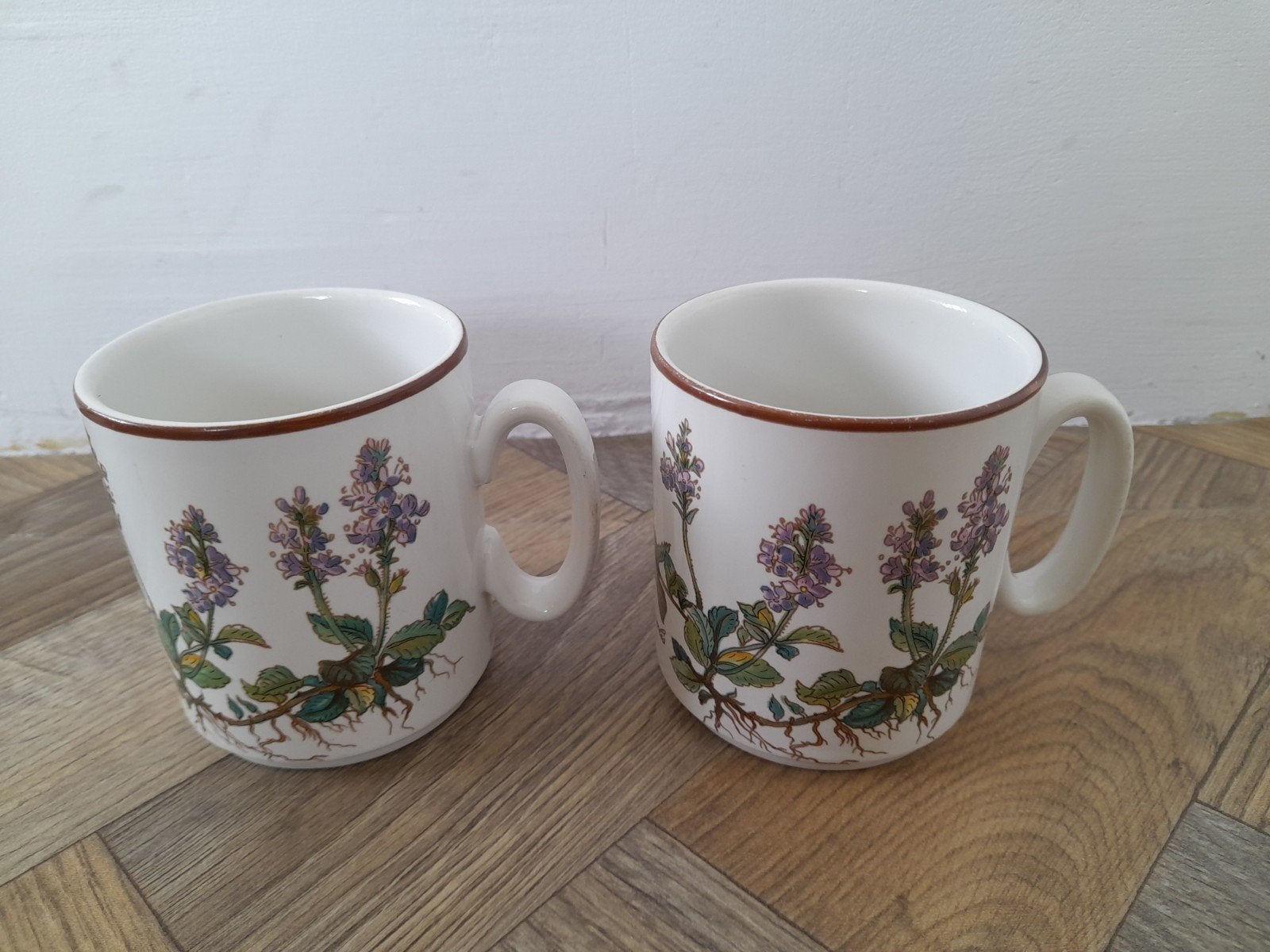 Set vintage Villeroy Boch botanica bekers Veronica, Ophalen of Verzenden, Vintage, Kop(pen) en/of Schotel(s)