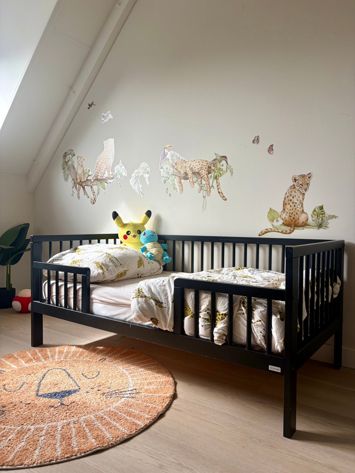 Bopita Peuterbed zwart 70 x 140 cm incl. matras, Ophalen, 70 tot 85 cm, 140 tot 160 cm, Zo goed als nieuw