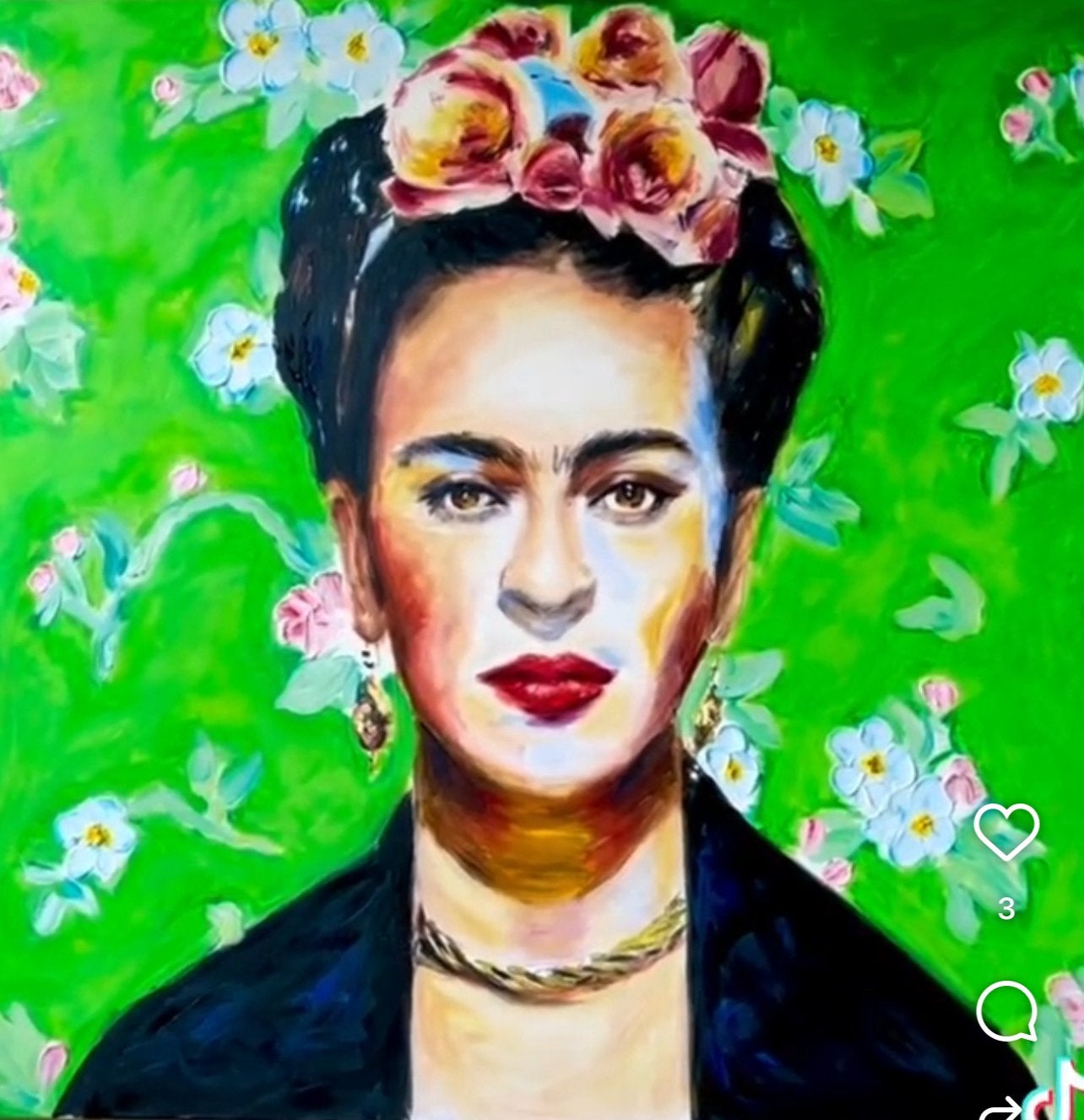 Frida Kahlo schilderij 100x100, Ophalen
