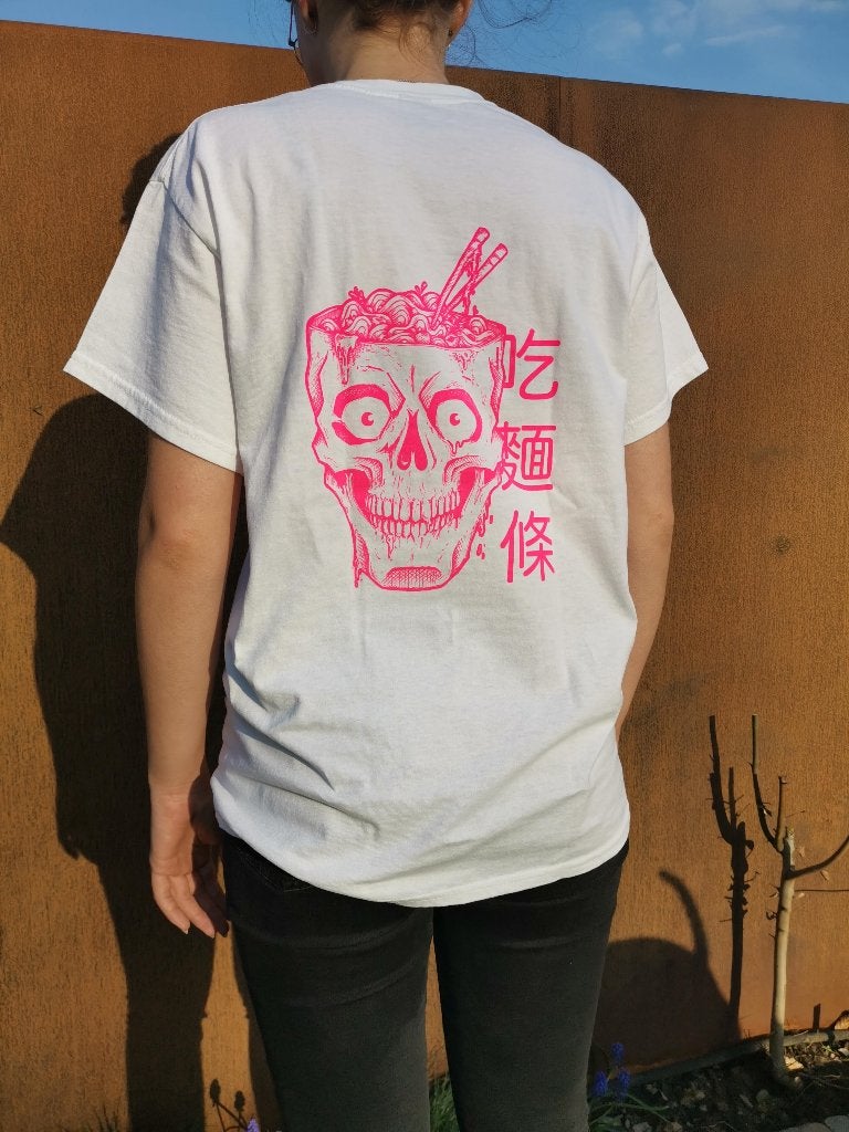 Eat Noodels t-shirt, Wit, Nieuw, Ophalen of Verzenden, Maat 46 (S) of kleiner