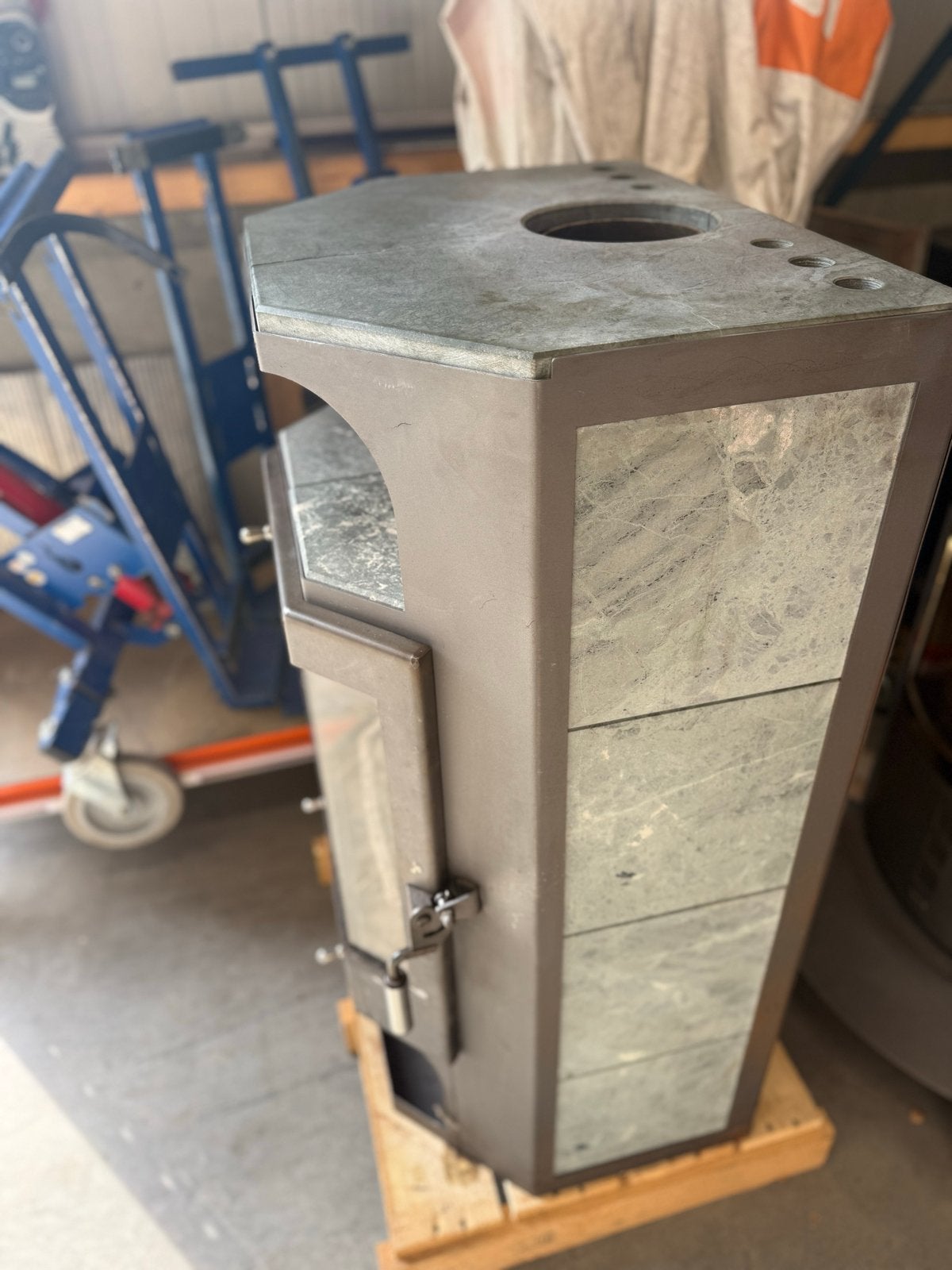 Gebruikte Houtkachel met Speksteen - 9 kW, Ophalen, Gebruikt, Duitsland, Houtkachel