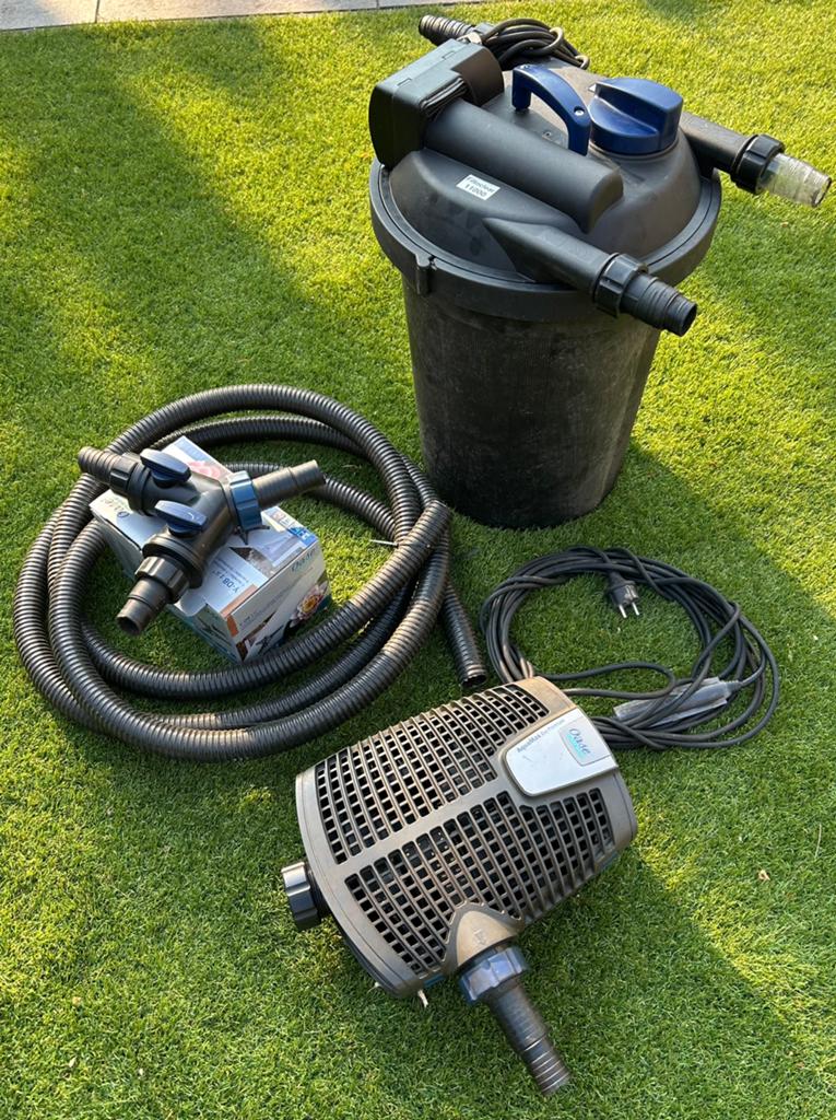 Filtoclear 11000 + Aquamax Eco8000 + Vijverrots, Tuin en Terras, Vijver-toebehoren, Ophalen of Verzenden, Gebruikt, Vijverfilter