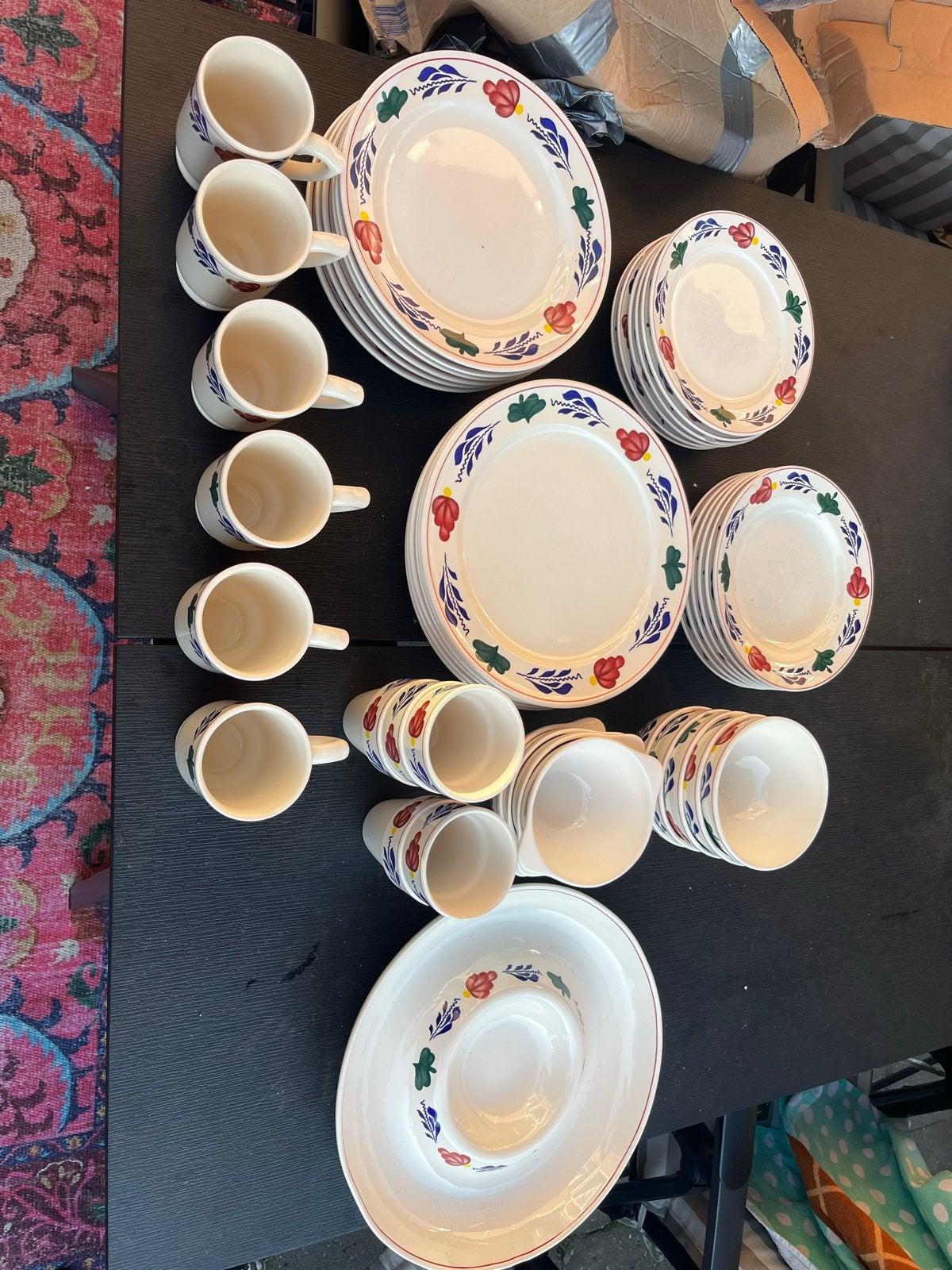 Boerenbont servies van Royal Boch - Uitgebreide set, Ophalen, Gebruikt, Landelijk/Boerenbont, Royal Boch