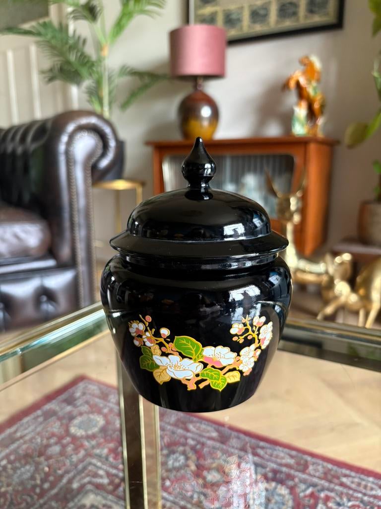 Jaren ‘70 Avon glazen opbergpot, Antiek en Kunst, Ophalen of Verzenden