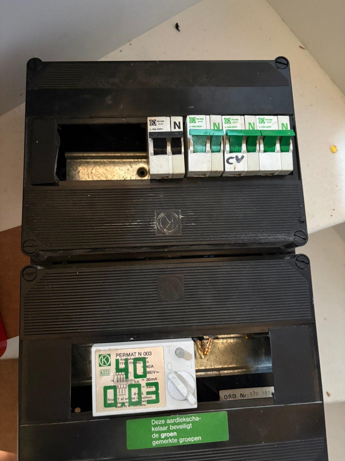 Schakelkast/ meterkast 8 groepen, Doe-het-zelf en Verbouw, Elektra en Kabels, Ophalen of Verzenden, Gebruikt, Groepenkast