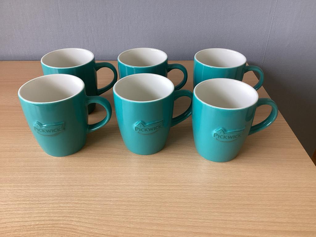 6 Nieuwe Pickwick Bekers - Zeegroen - 370 ml, Huis en Inrichting, Keuken | Servies, Keramiek, Nieuw, Ophalen of Verzenden, Overige stijlen