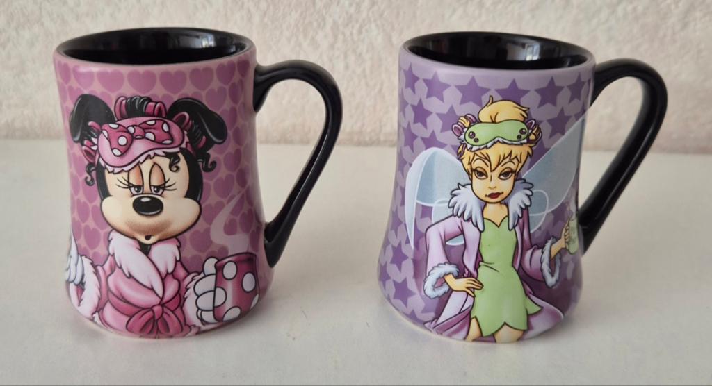 Minnie & Tinkelbell kleine beker Mornings....., Ophalen of Verzenden, Mickey Mouse, Zo goed als nieuw, Servies
