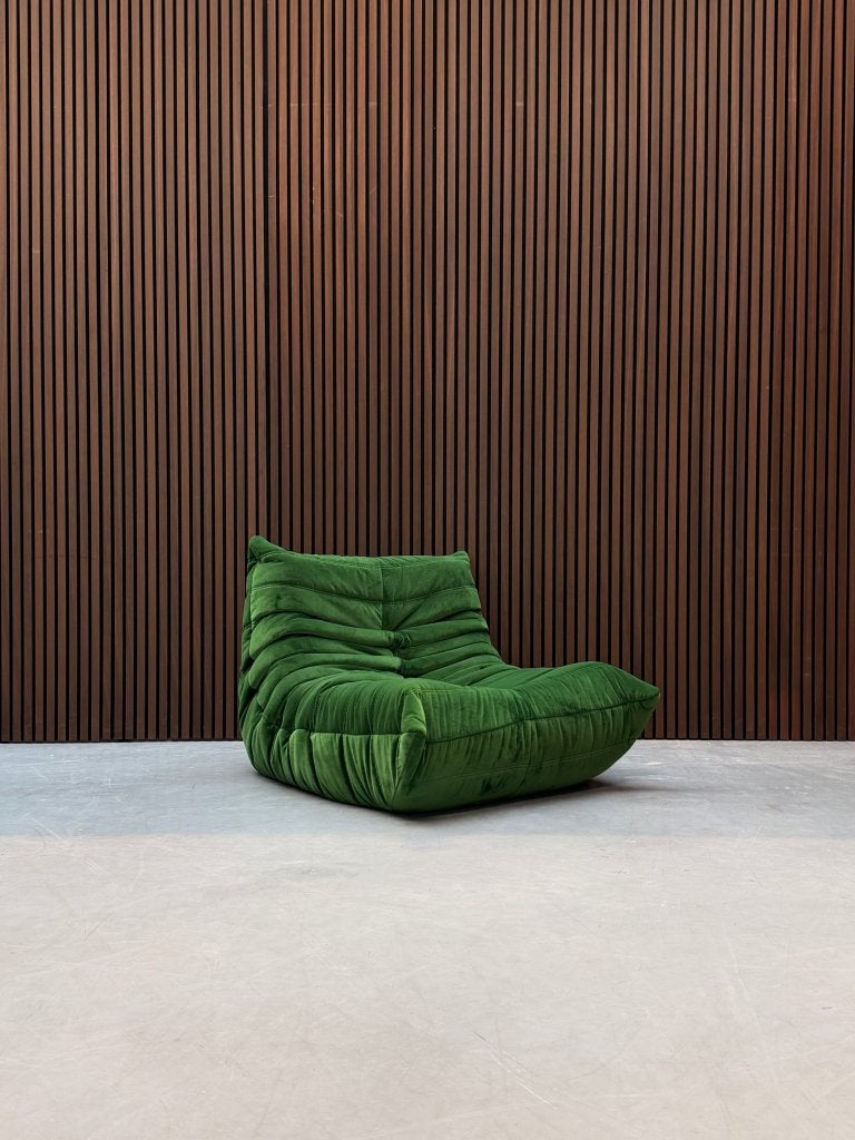 Ligne Roset Togo eenzits- Velvet green Nobilis, Ophalen of Verzenden