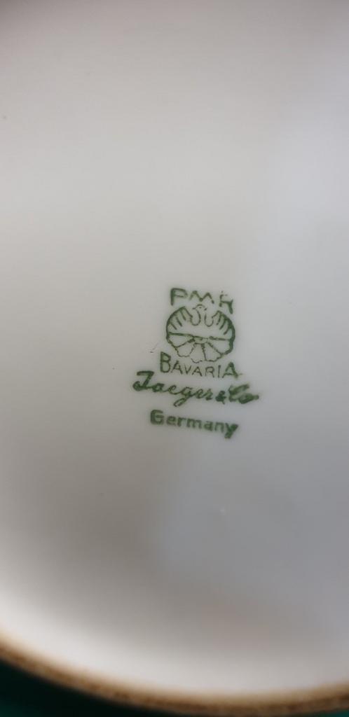Theepot van aardewerk, wit met bloemen, PMR Bavaria, Jaeger, Ophalen of Verzenden, 'T Olde Gre-j, Info@toldegrej.nl, Endepoelstraat 20f Didam