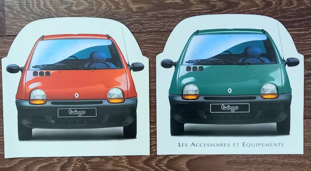 2 Franse Renault Twingo brochures groot formaat, Ophalen of Verzenden, Nieuw, Renault