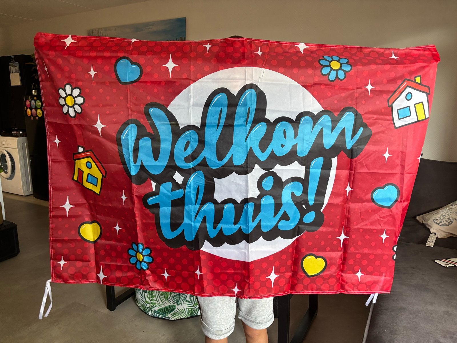 Welkom Thuis Vlag, Ophalen of Verzenden, Zo goed als nieuw