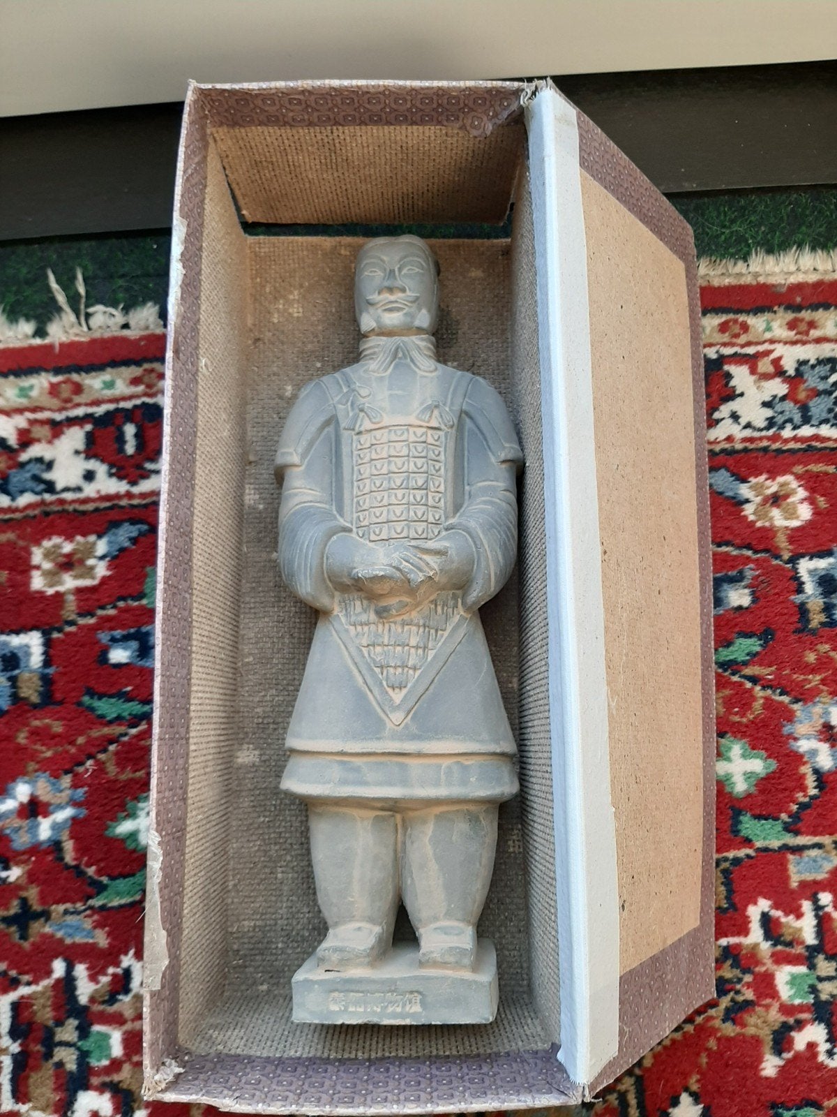 Vintage Terracotta Leger Krijger Beeld - 38 cm, Antiek en Kunst, Ophalen of Verzenden, Handgemaakt, 20 - 50 cm, Steen of Keramiek