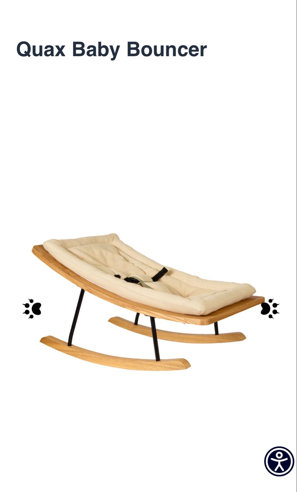 Quax Baby Bouncer - Houten Wipstoel met Speelboog, Ophalen of Verzenden, Zo goed als nieuw