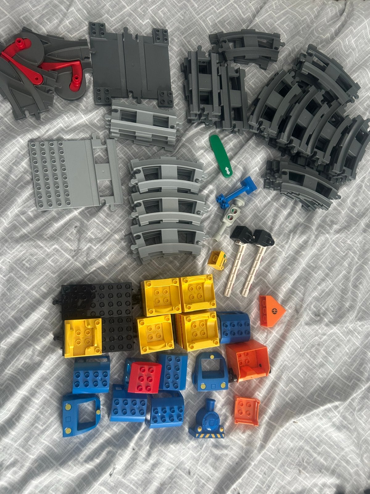 Lego Duplo treinbaan onderdelen en wagons, Kinderen en Baby's, Gebruikt, Lego, Overige typen, Ophalen of Verzenden