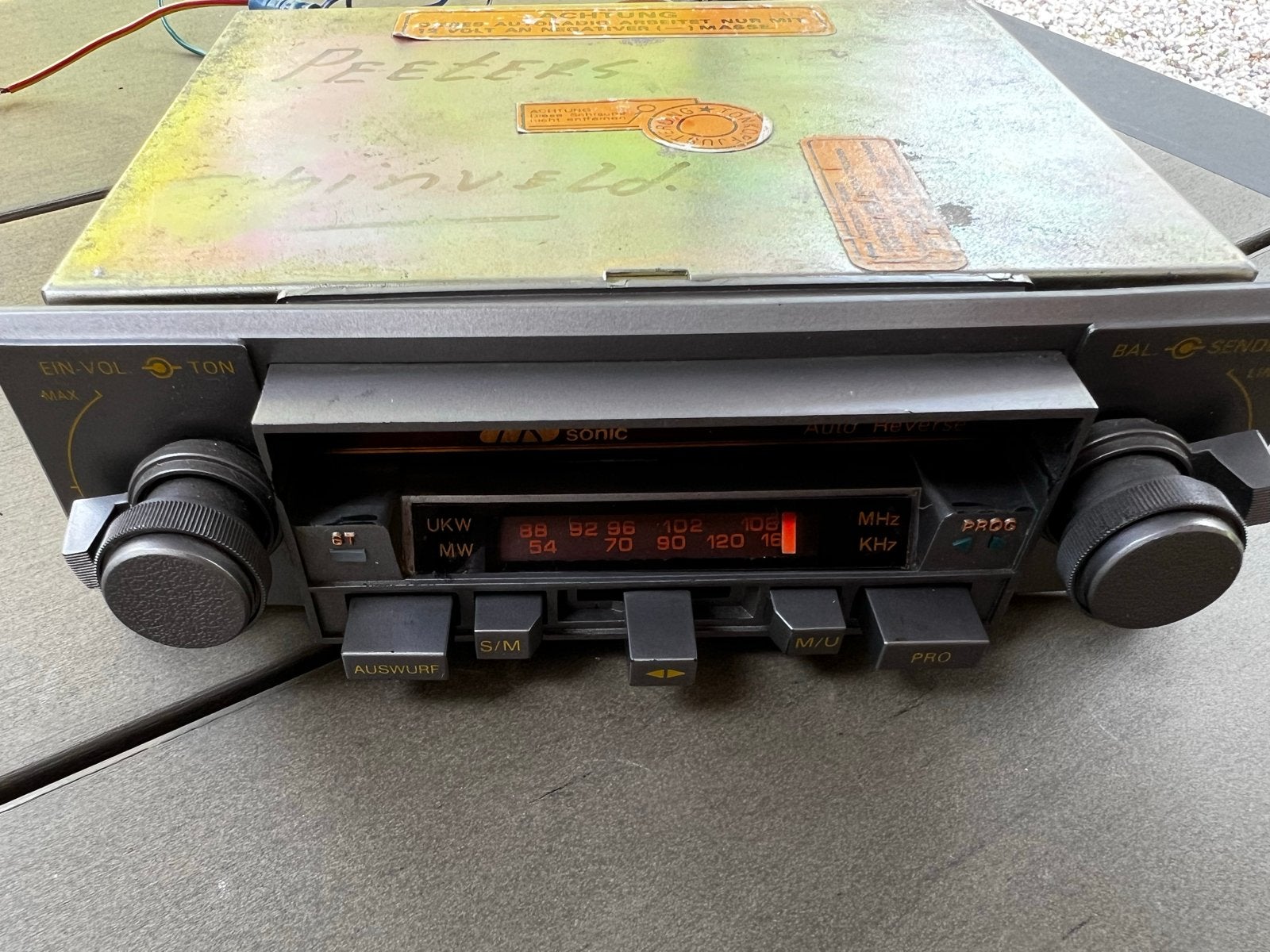 Vintage Audio Sonic Autoradio Cassette Speler CSR3400, Ophalen of Verzenden, Gebruikt