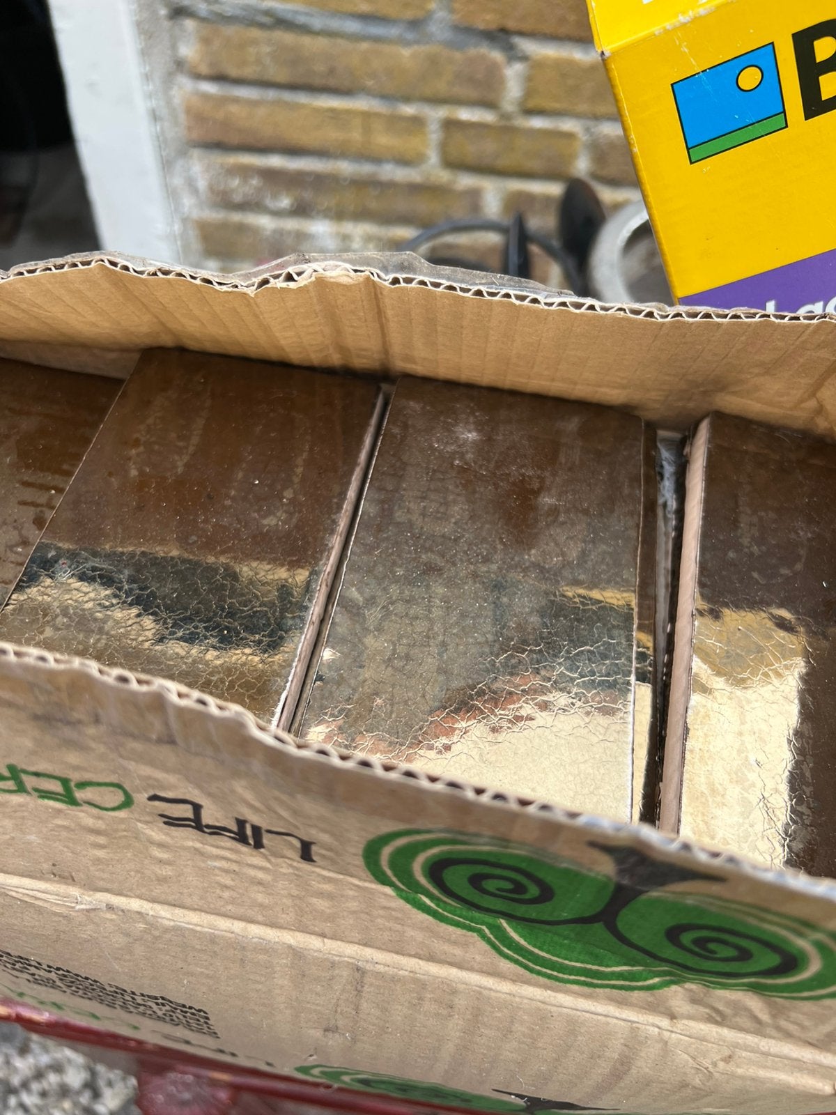 Gouden tegels, Ophalen, Minder dan 20 cm, Zo goed als nieuw, Minder dan 5 m²