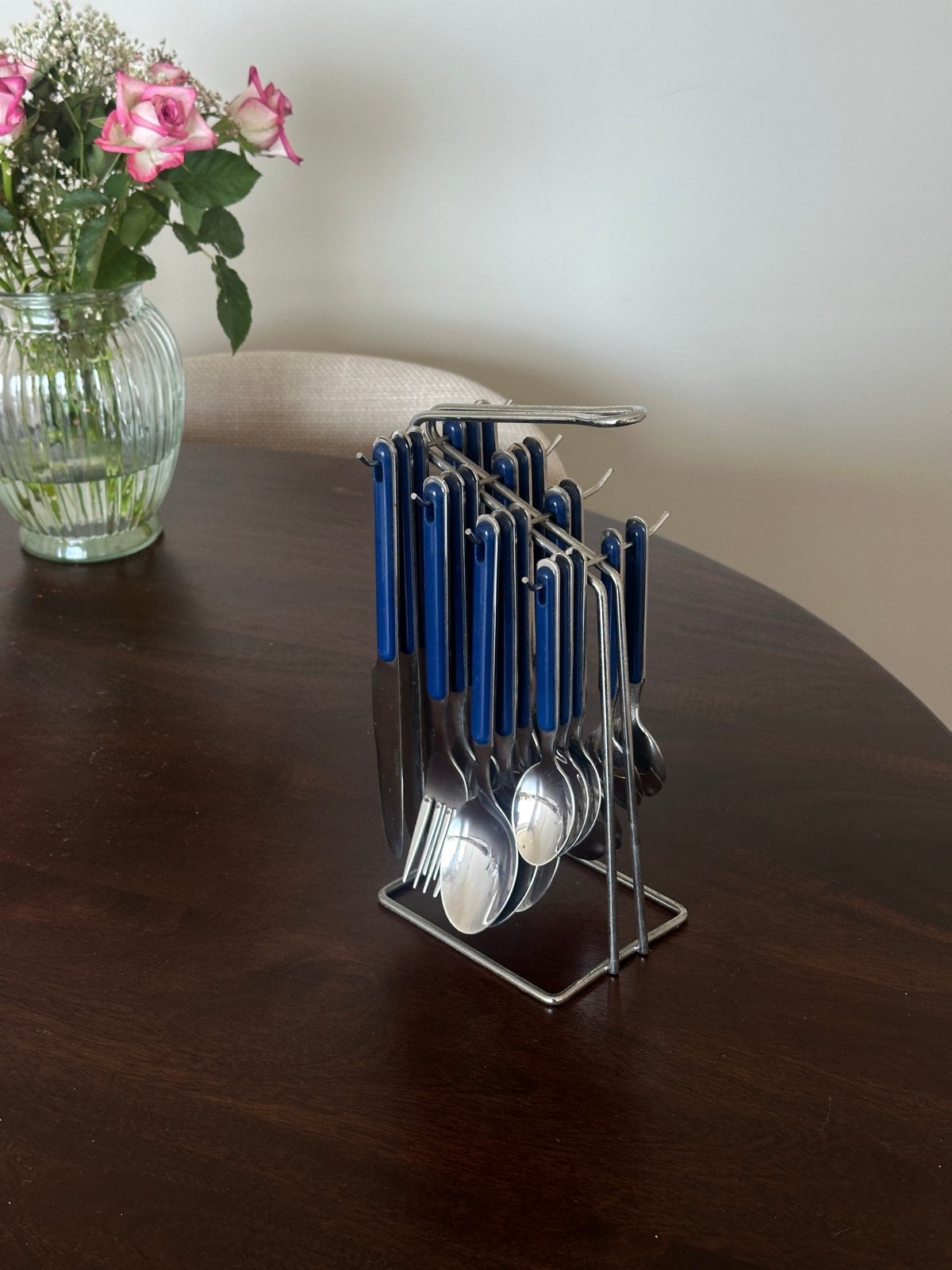 Vintage Bestekset RVS Blauw - Jaren '50/'60, Ophalen