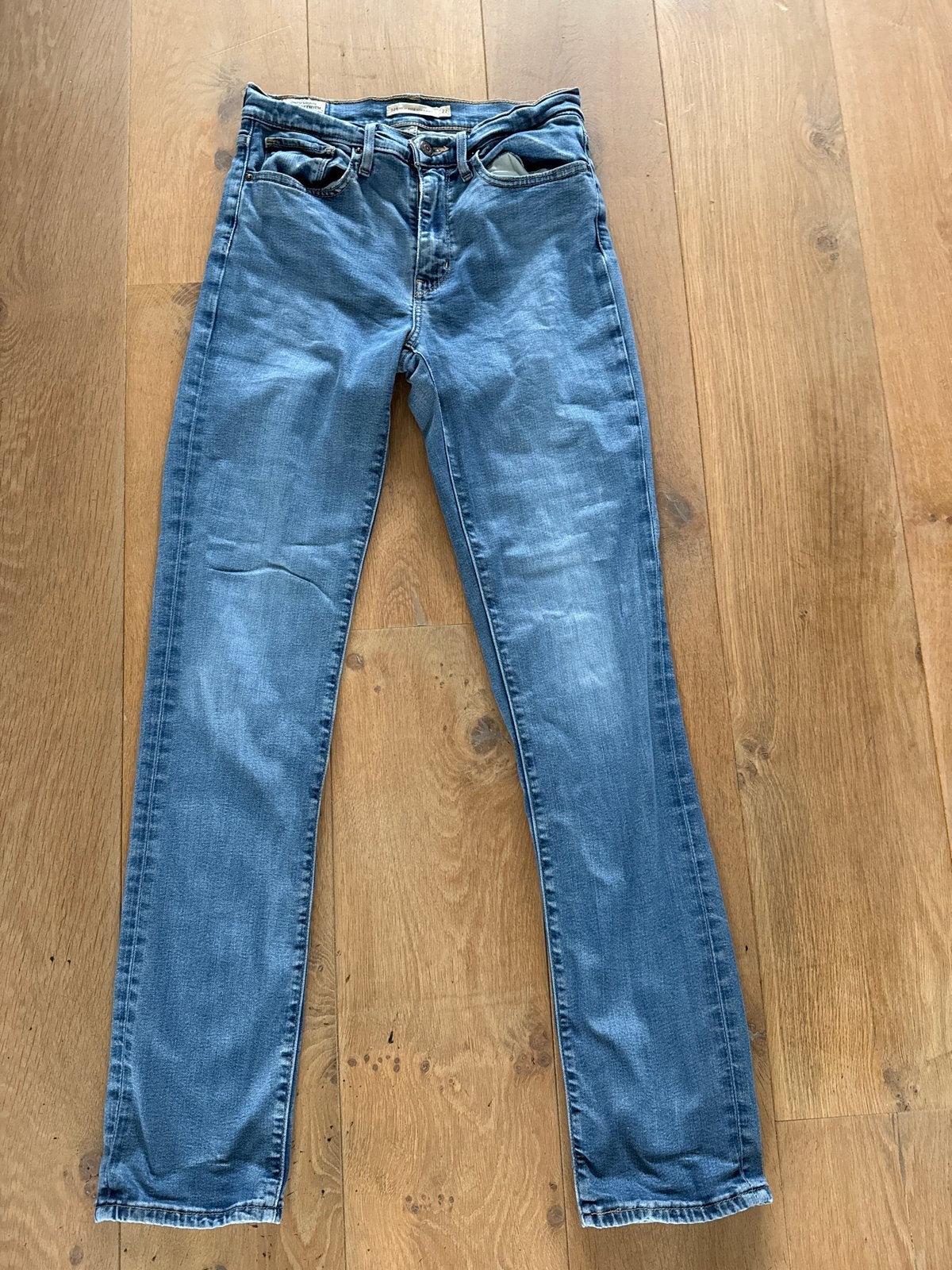 Levi's 724 High Rise Straight Jeans W27/L34, Verzenden, Gedragen, Blauw, W27 (confectie 34) of kleiner