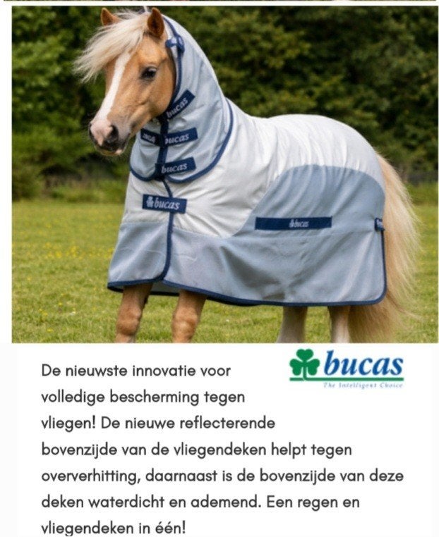 Nieuw Bucas Buzz-Off Rain FN, Vliegen & Regendeken in 1,, Dieren en Toebehoren, Bucas, Shetlander/Mini, 0 g, Ophalen of Verzenden