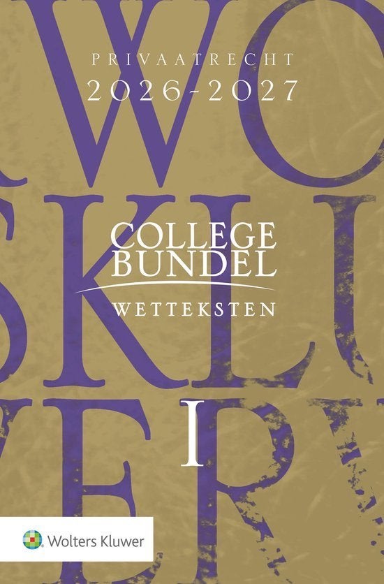 Collegebundel 2026-2027 Wettenbundel, Verzenden, Alpha, Nieuw, HBO