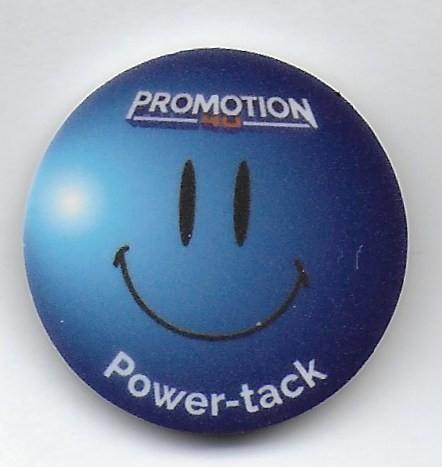 Power tack smiley promotion sticker ø 3cm, Ophalen of Verzenden, Zo goed als nieuw, Bedrijf of Vereniging