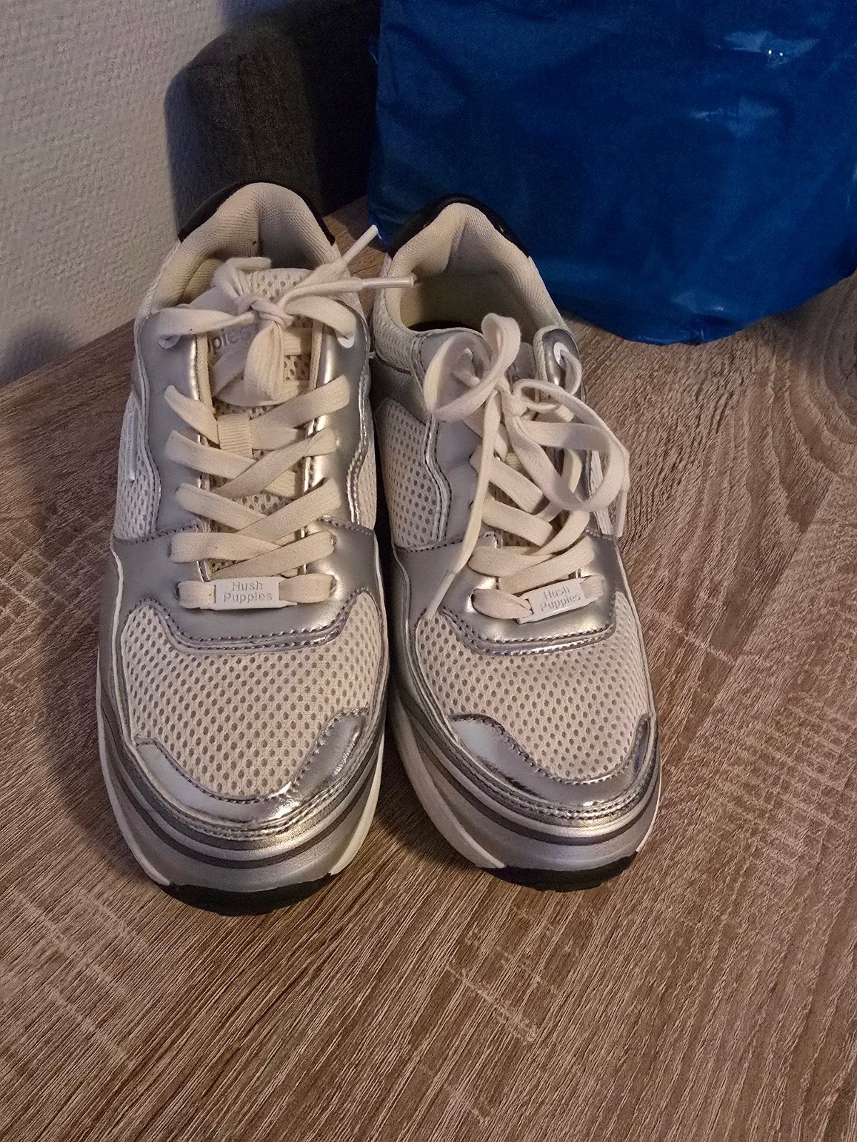 Hush Puppies sneakers, maat 41, zilver/wit, Wit, Ophalen of Verzenden, Hush Puppies, Sneakers of Gympen