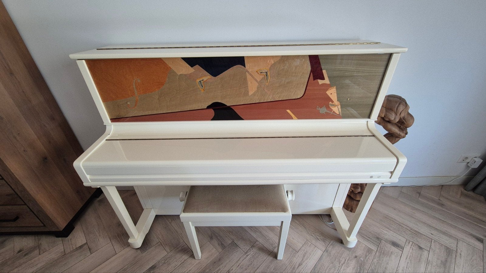 Samick Piano - unieke uitvoering - 2001, Ophalen, Gebruikt, Wit, Piano