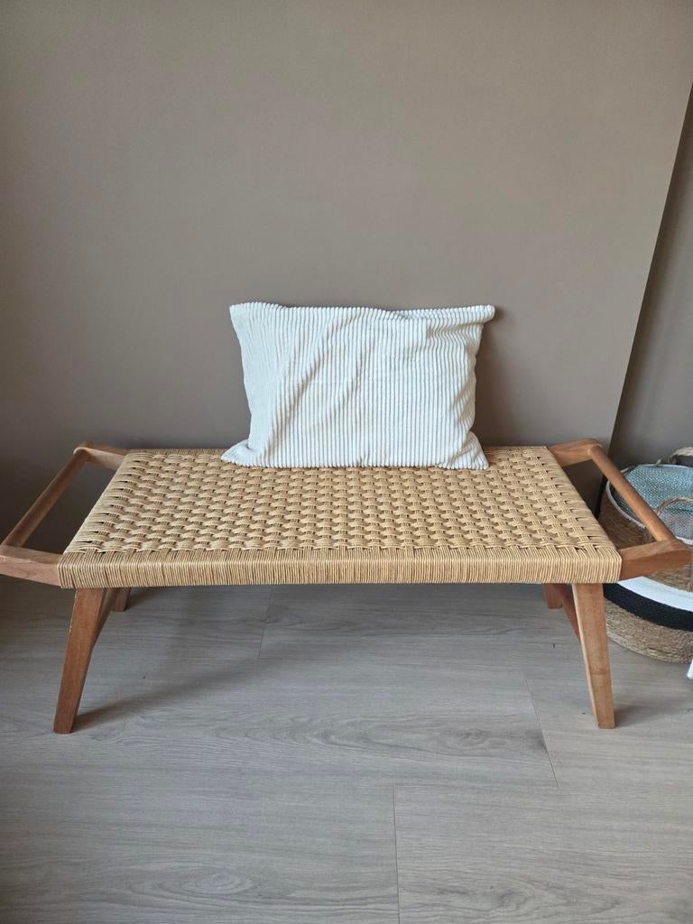 Bankje, Minder dan 75 cm, Tweepersoons, Ophalen of Verzenden, Zo goed als nieuw